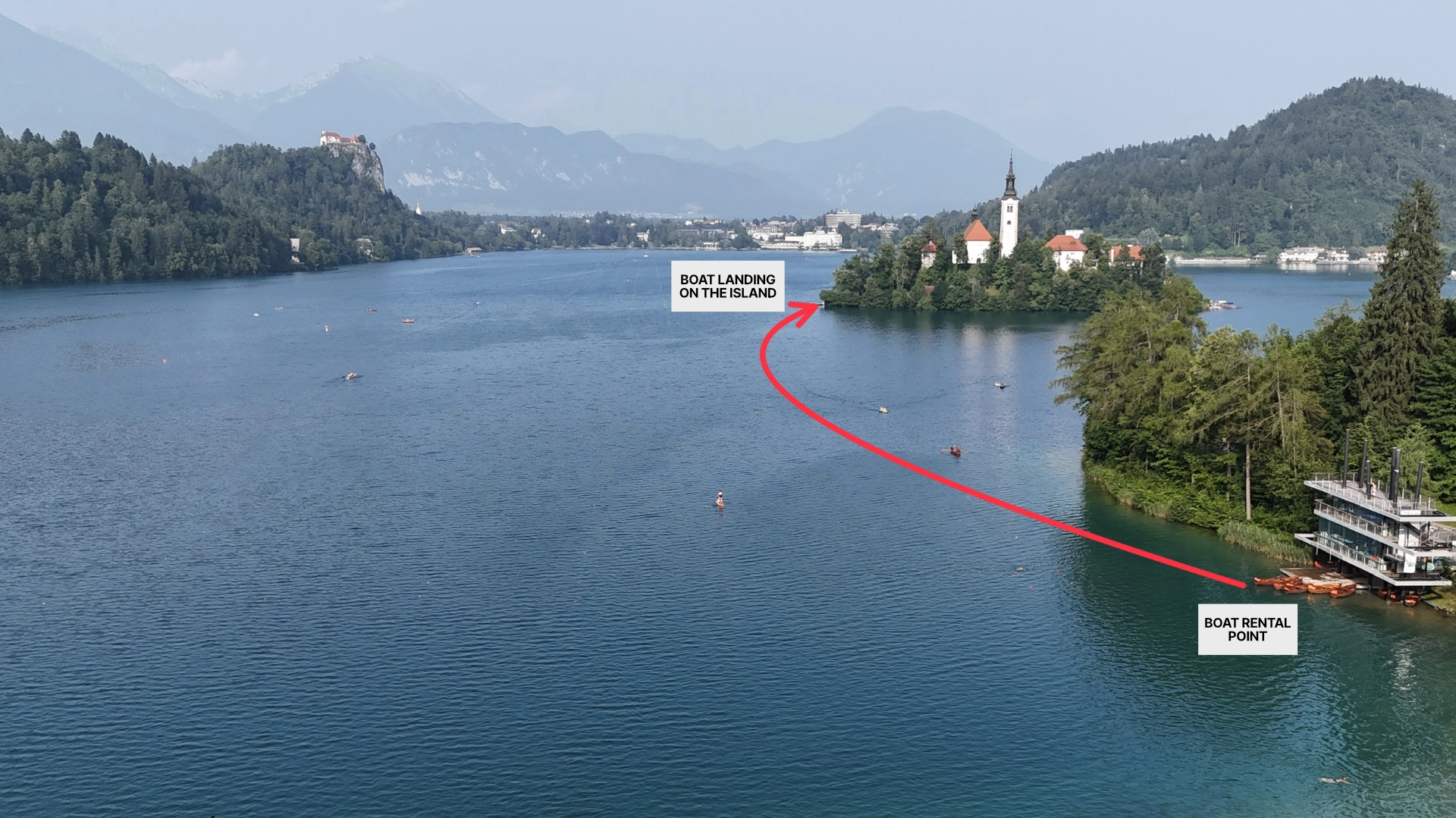 Rent a boat on Lake Bled, Slovenia